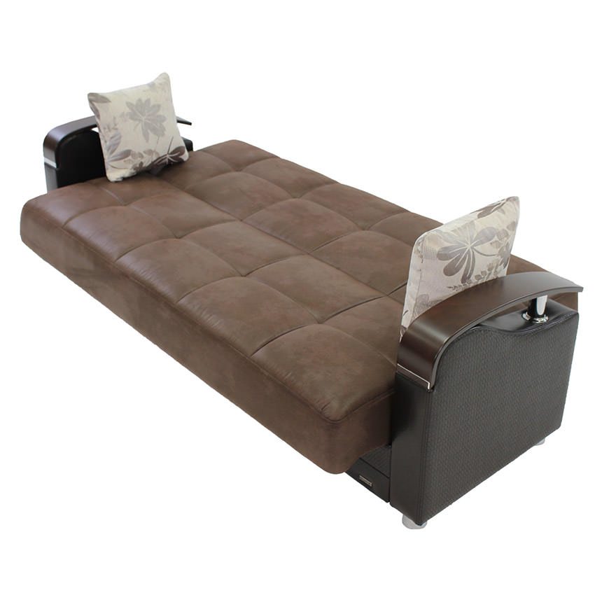 Peron Chocolate Futon Sofa El Dorado Furniture