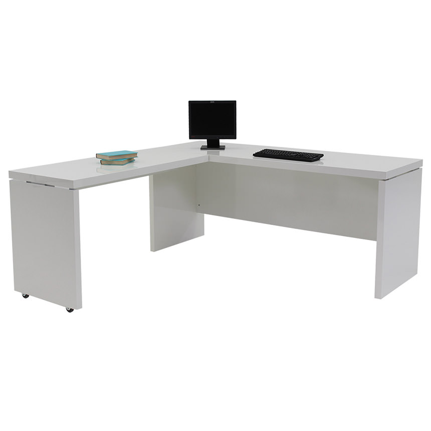 Sedona White L Shaped Desk Made In Italy El Dorado Furniture Sedona White L Shaped Desk Made In Italy Alternate Image 2 Of 6 Images