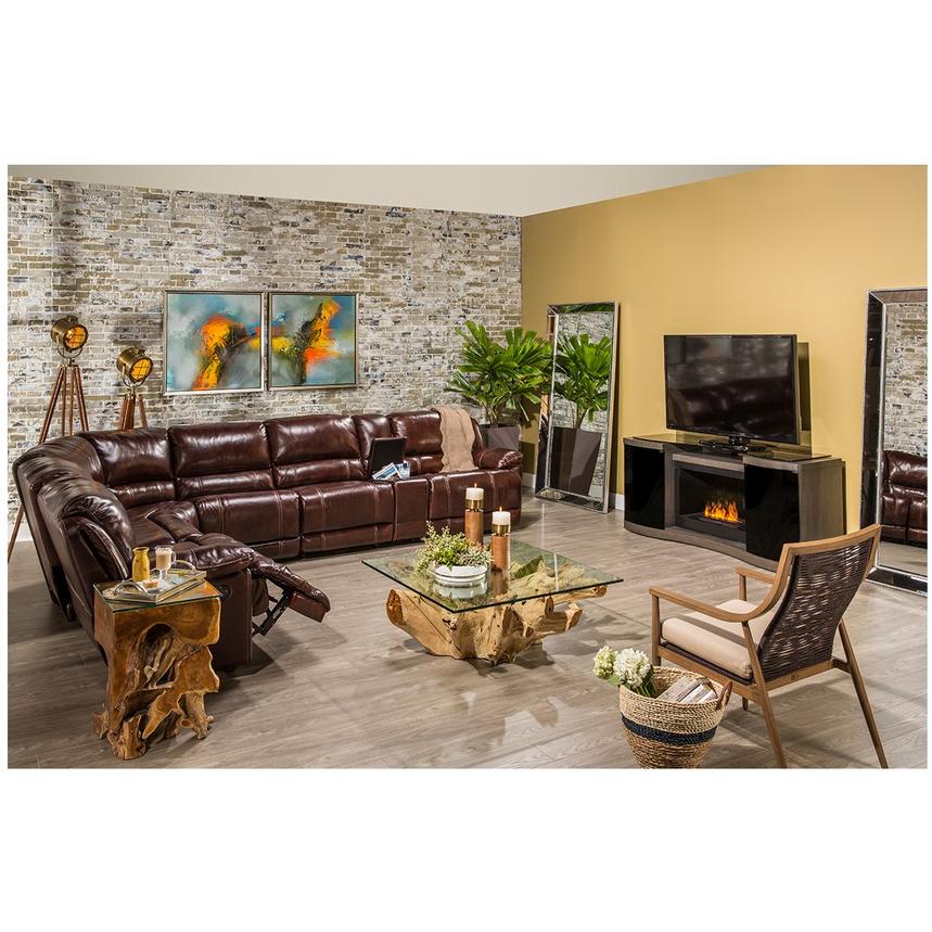 Quintos Faux Fireplace W Casters El Dorado Furniture Quintos Faux Fireplace W Casters Alternate Image 3 Of 7 Images