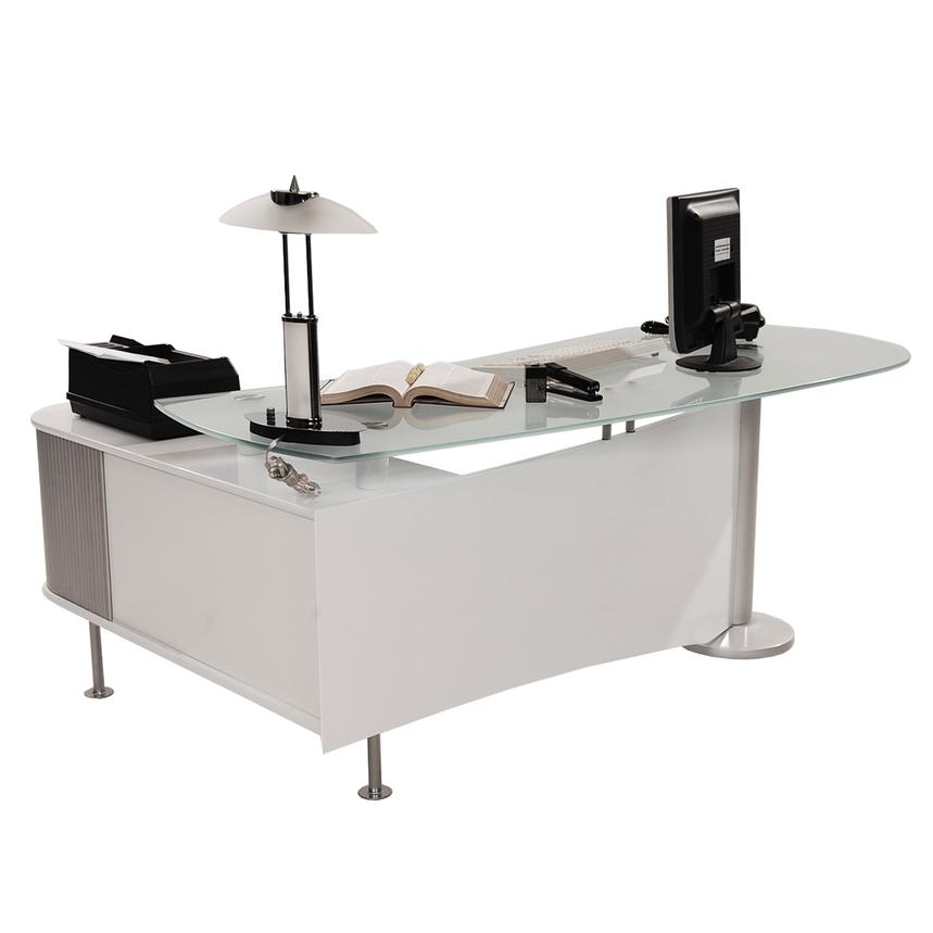 Simon White Desk El Dorado Furniture