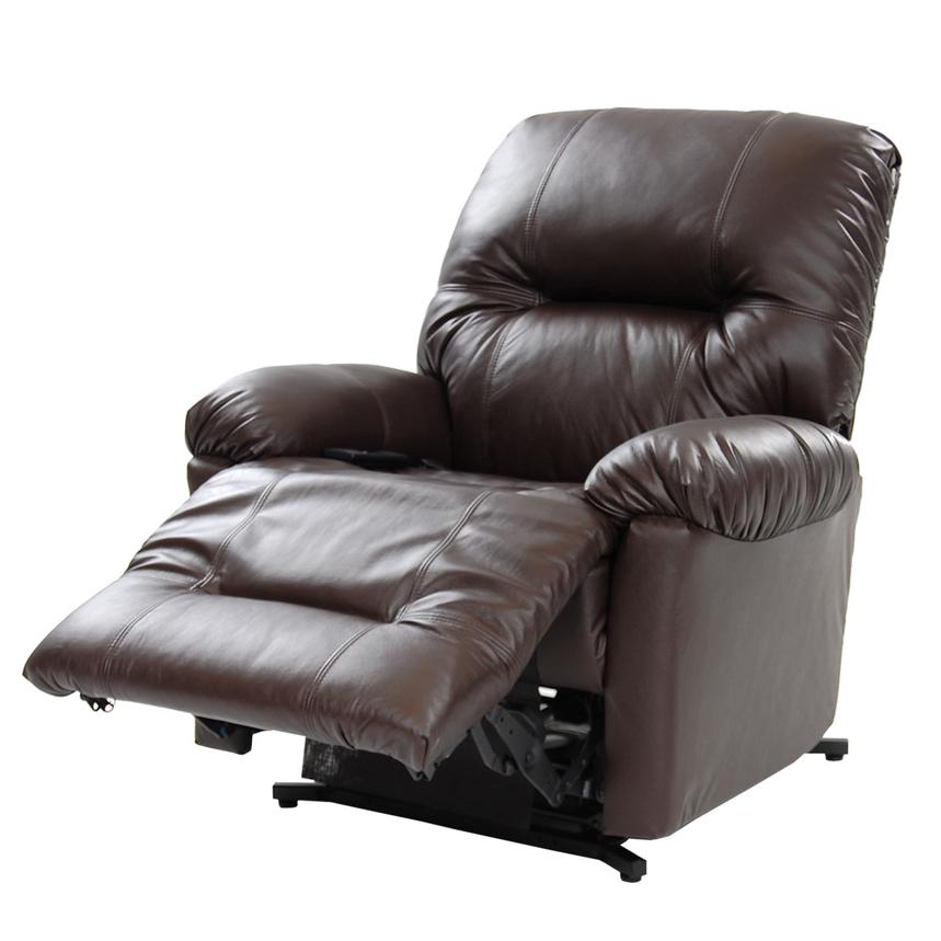 Brown Leather Power Lift Recliner El Dorado Furniture