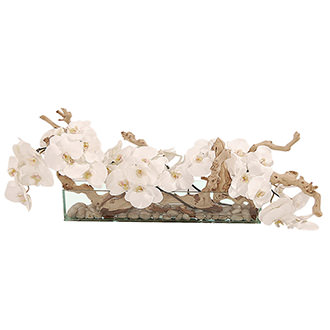 Dulce Orchids White Flower Arrangement