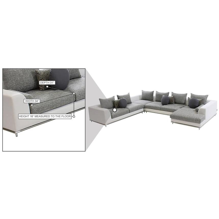 Hanna Sectional Sofa w/Right Chaise alternate image, 7 of 7 images.