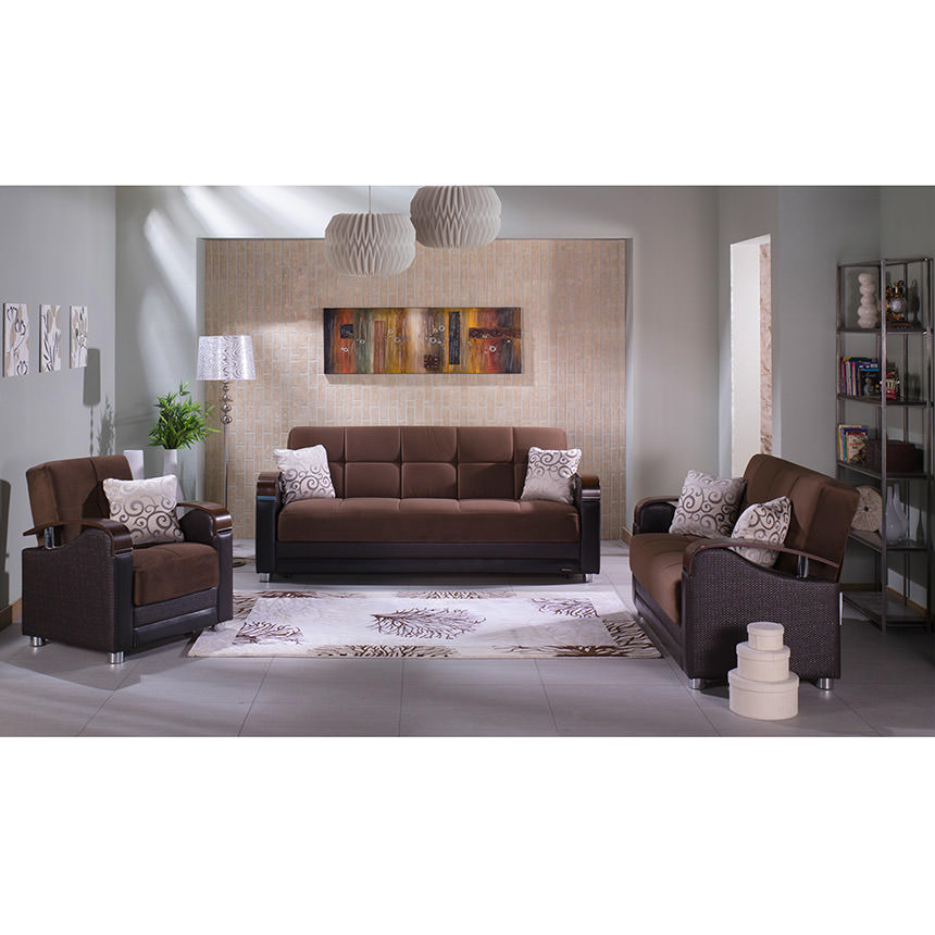 Peron Chocolate Futon Sofa El Dorado, Futon Living Room Sets