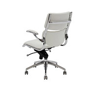 Bell White Low Back Desk Chair  alternate image, 3 of 6 images.