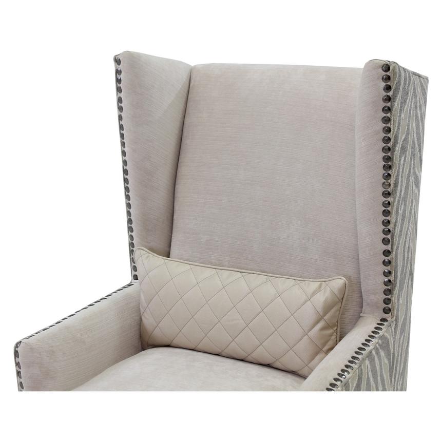 cream and gray accent chair