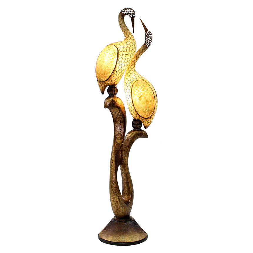 Swan Couple Floor Lamp  main image, 1 of 3 images.