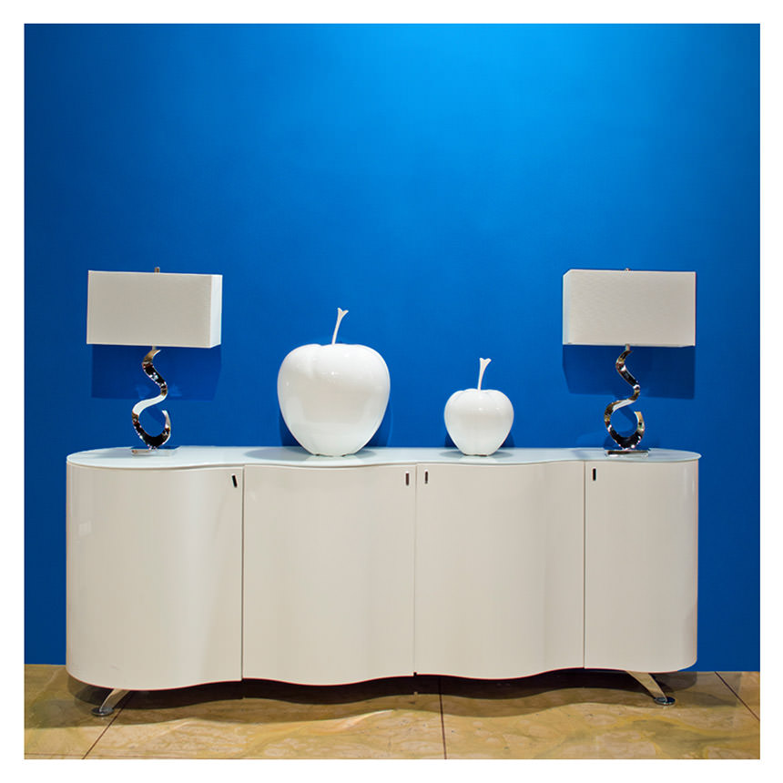 Small White Apple Table Decor  alternate image, 2 of 2 images.