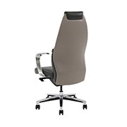 Prector Gray Leather Desk Chair  alternate image, 3 of 8 images.