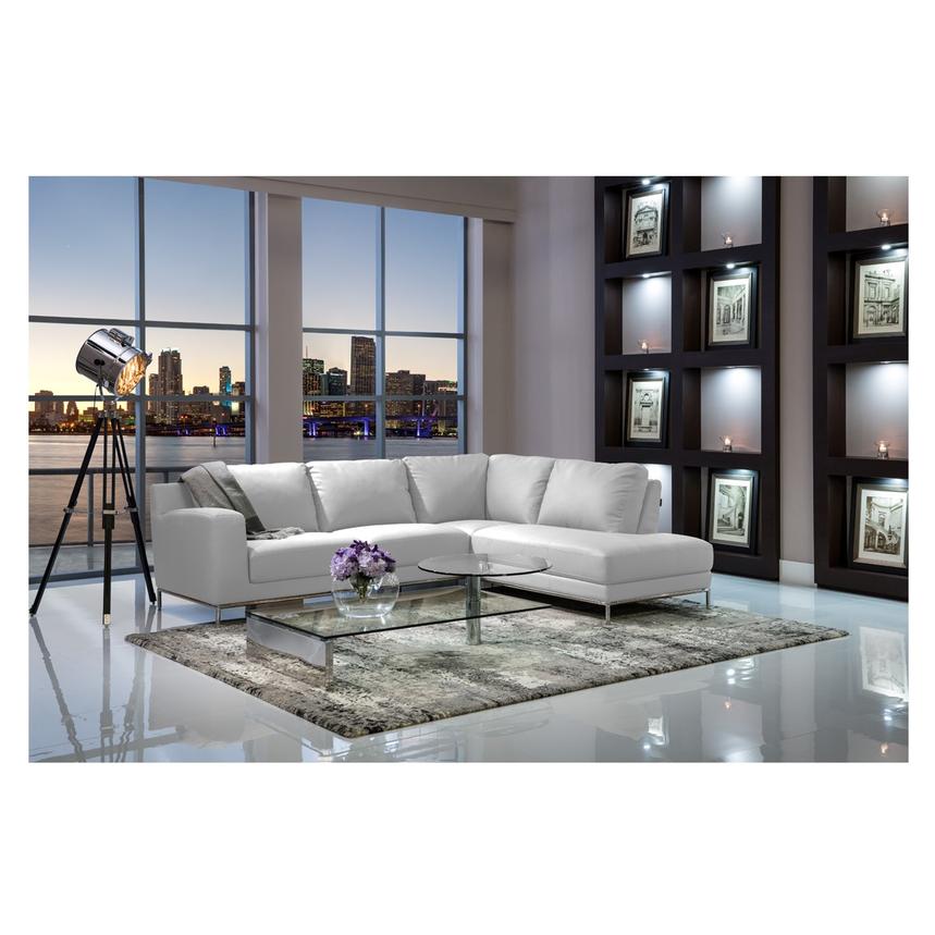 Cantrall White Corner Sofa W Left Chaise El Dorado Furniture