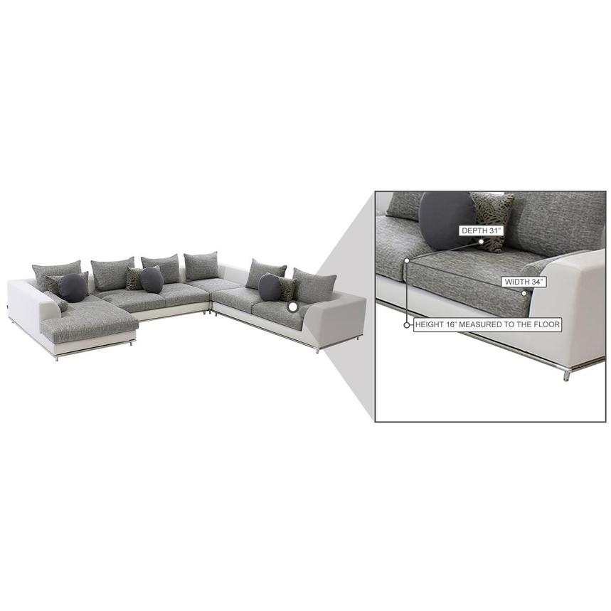 Hanna Sectional Sofa w/Left Chaise alternate image, 7 of 7 images.