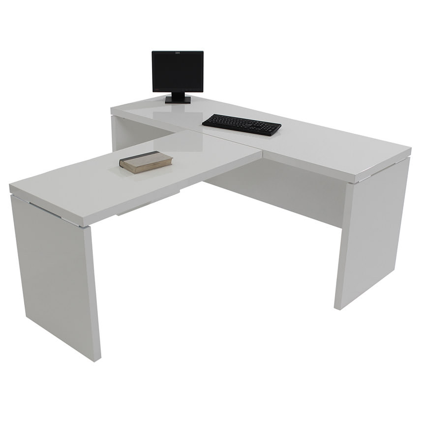 Sedona White L-Shaped Desk  alternate image, 4 of 6 images.