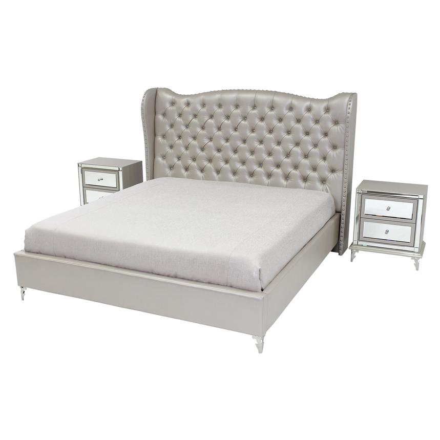 Hollywood Loft Frost Queen Platform Bed