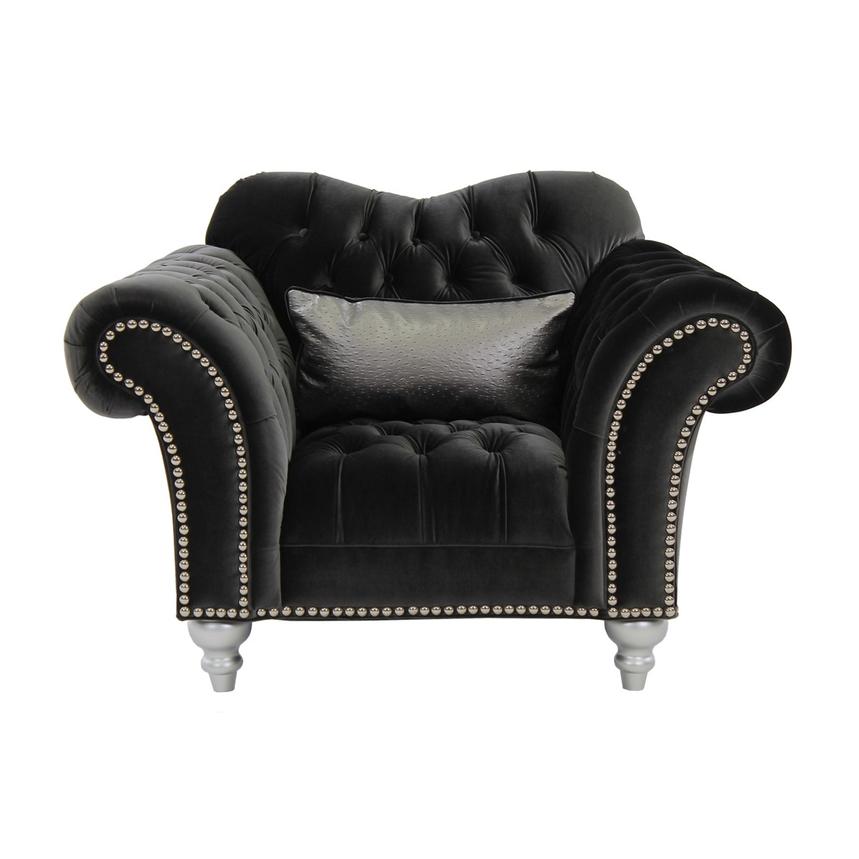 Laura Dark Gray Chair & Half | El Dorado Furniture