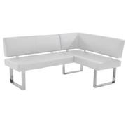 Linden White Right Corner Nook Bench  main image, 1 of 7 images.
