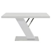 Linden White Rectangular Dining Table  alternate image, 4 of 5 images.
