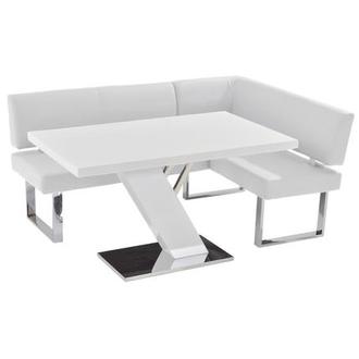 Linden White 2-Piece Right Corner Nook Set