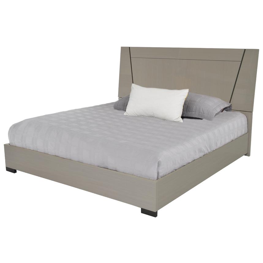 Mont Blanc Gray Queen Panel Bed  main image, 1 of 8 images.