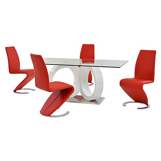 Stop 36 Red 5-Piece Dining Set