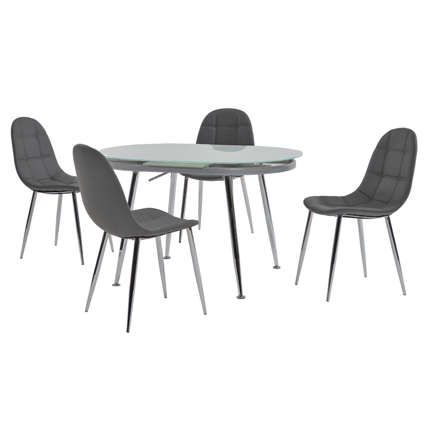 Clotus Gray 5-Piece Dining Set