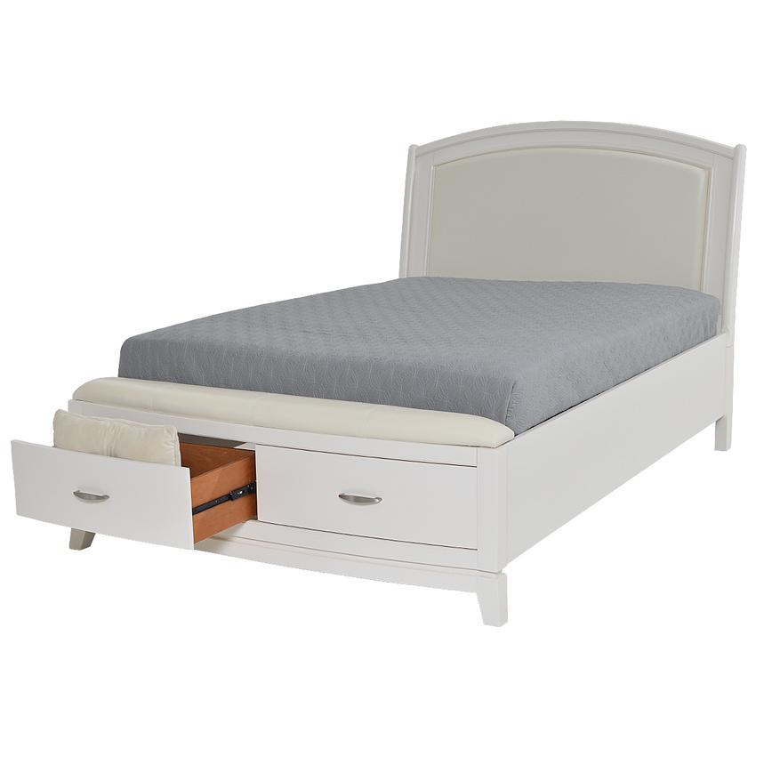 Avalon White Full Storage Bed El Dorado Furniture