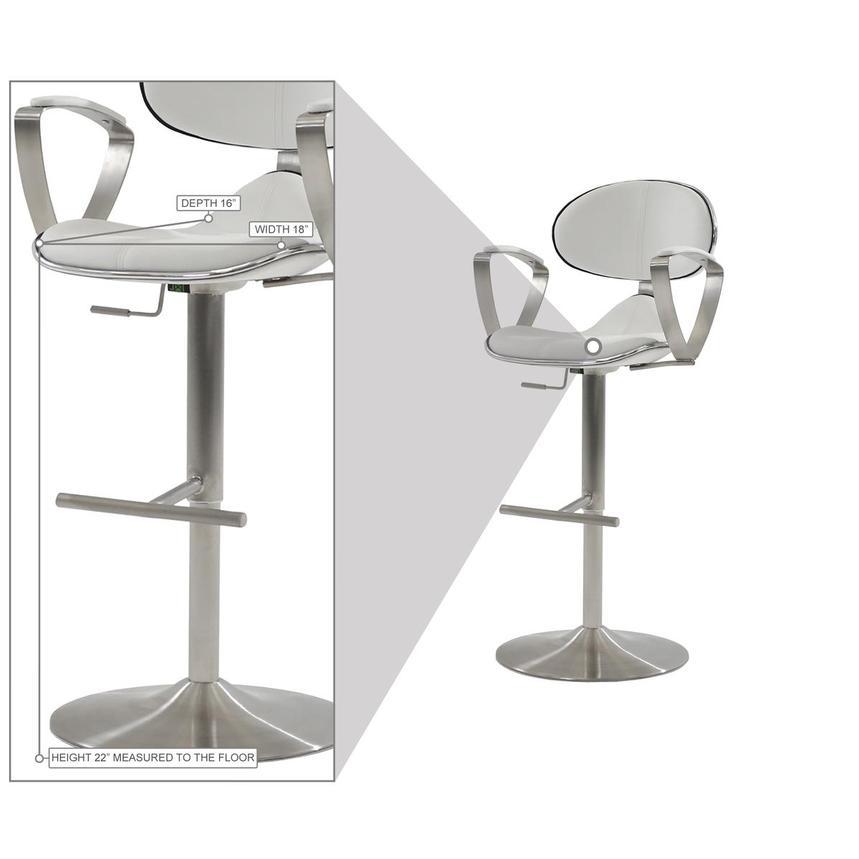 Mix brushed stainless steel adjustable height on sale swivel bar stool