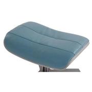 Enzo Blue Leather Ottoman  alternate image, 4 of 7 images.