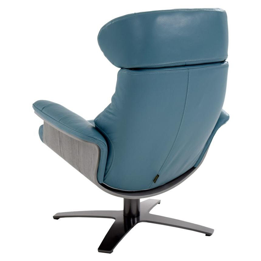 Enzo Blue Leather Accent Chair  alternate image, 5 of 11 images.