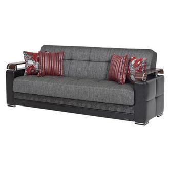 Ekol Gray Futon Sofa w/Storage