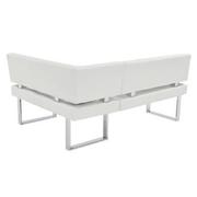 Linden White 3-Piece Right Corner Nook Set  alternate image, 8 of 14 images.