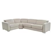 Bay Harbor Light Gray 3PC Leather Power Reclining Sectional w/Right Sleeper  main image, 1 of 8 images.