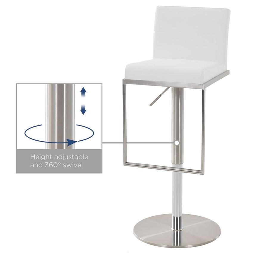 Brisa White Adjustable Stool  alternate image, 6 of 7 images.