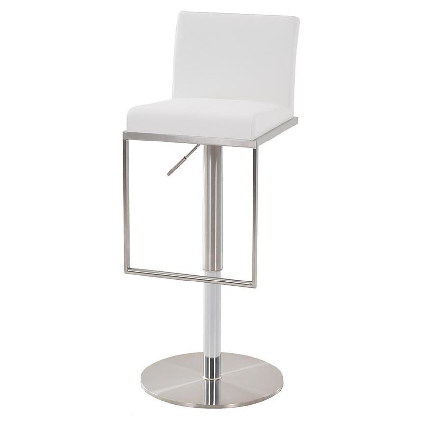 Brisa White Adjustable Stool  main image, 1 of 7 images.