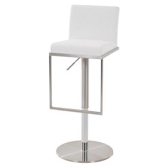Brisa White Adjustable Stool