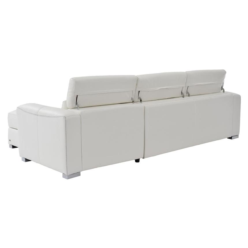 Bay Harbor White Leather Sleeper w/Right Chaise  alternate image, 3 of 11 images.