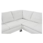 Rio White Leather Corner Sofa w/Right Chaise  alternate image, 4 of 8 images.