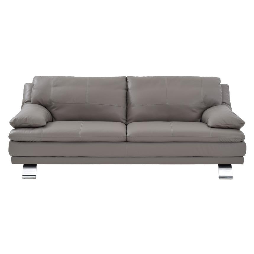 Leather sofa light grey hotsell