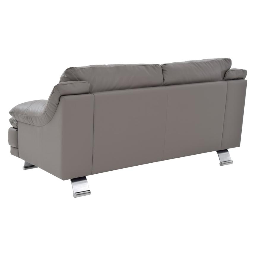 Rio Light Gray Leather Loveseat | El Dorado Furniture