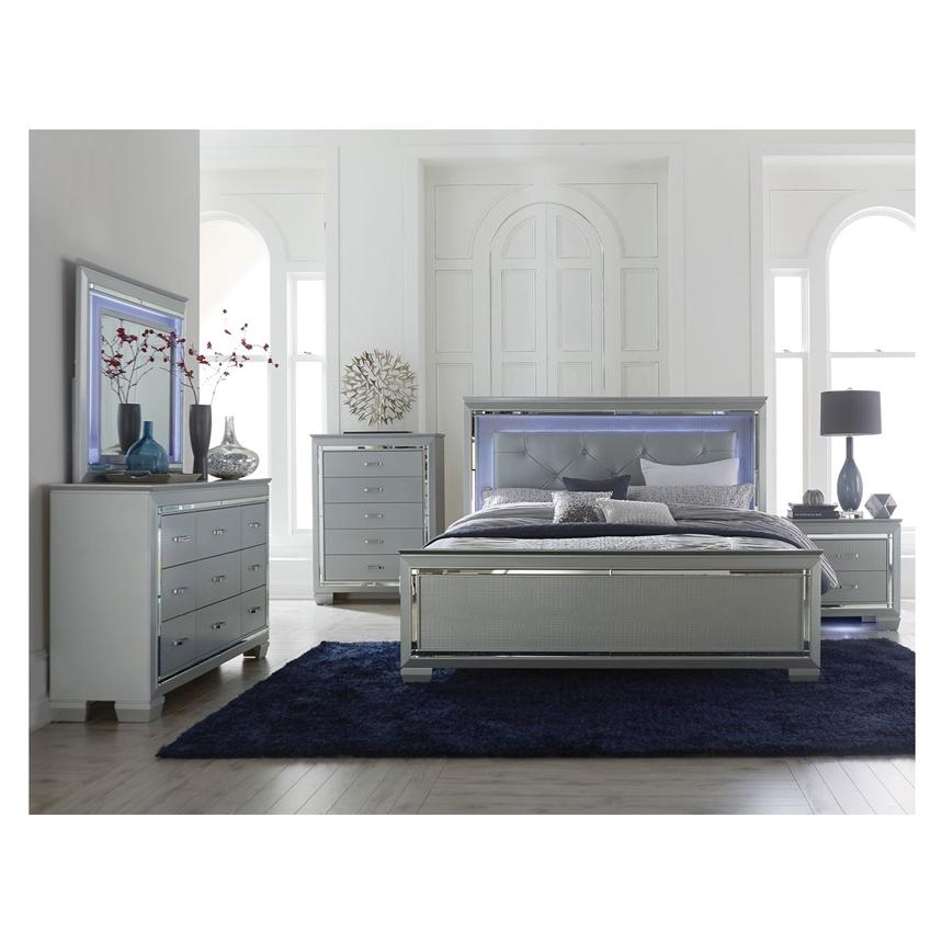 Isabel Gray King Panel Bed | El Dorado Furniture