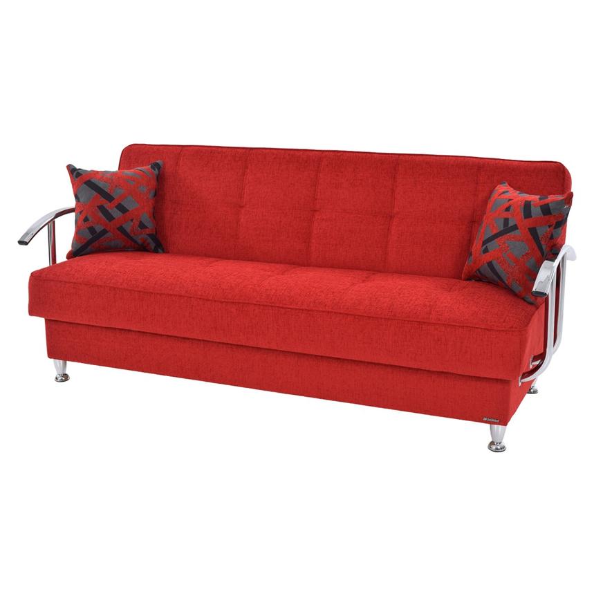 Betsy Red Futon W Storage El Dorado Furniture