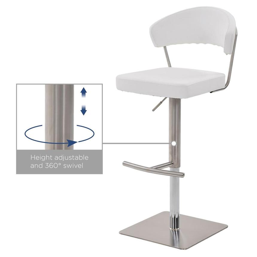 Bold White Adjustable Stool  alternate image, 7 of 8 images.