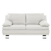 Rio White Leather Loveseat  alternate image, 2 of 7 images.