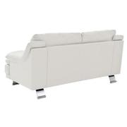 Rio White Leather Loveseat  alternate image, 3 of 7 images.
