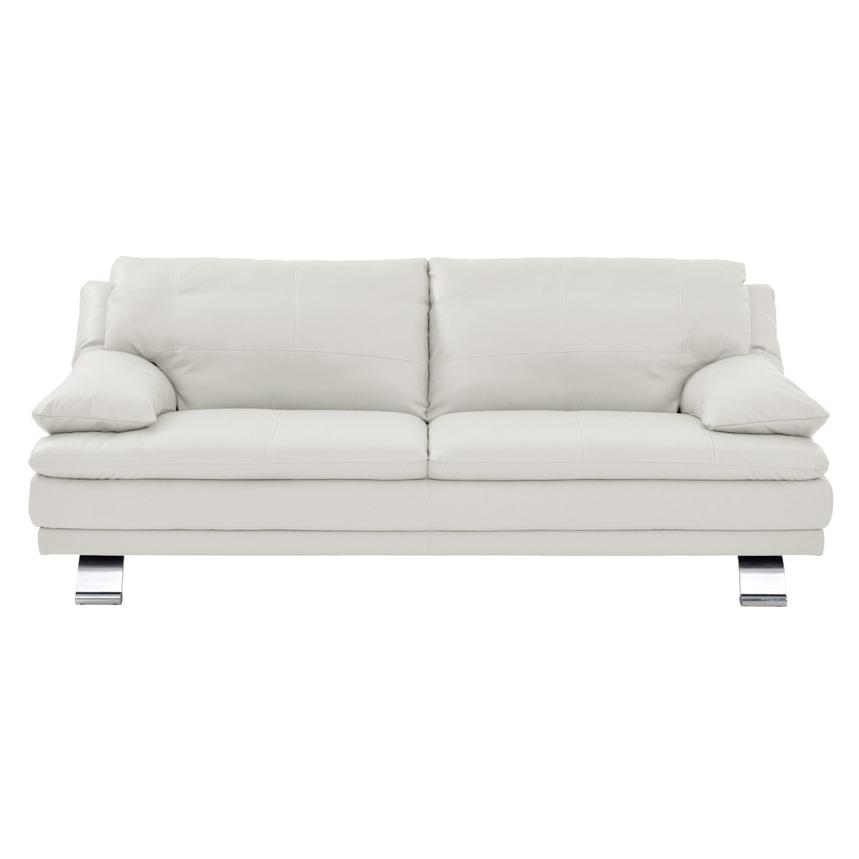 Rio White Leather Sofa  alternate image, 2 of 7 images.