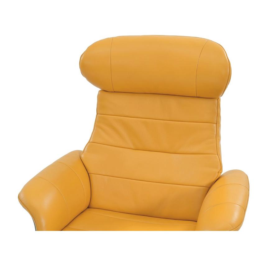 Enzo Yellow Leather Accent Chair  alternate image, 5 of 10 images.