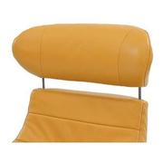 Enzo Yellow Leather Swivel Chair  alternate image, 6 of 10 images.