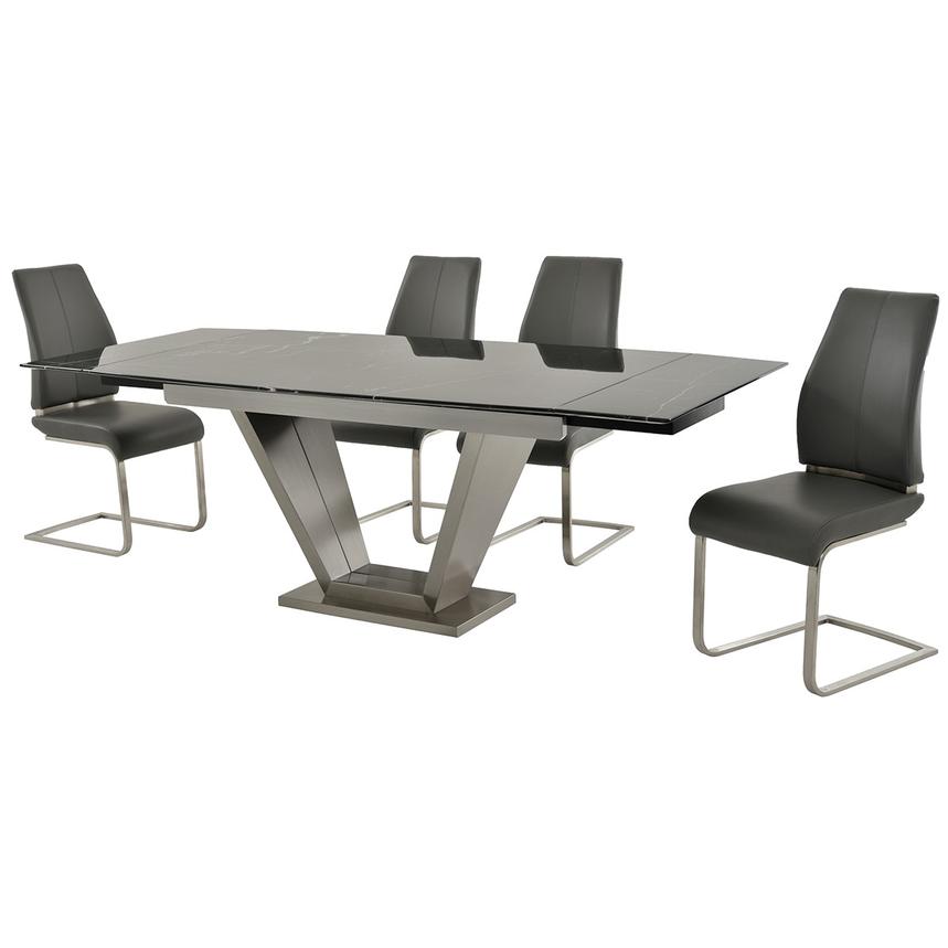 Jessy/Maday Gray 5-Piece Dining Set  alternate image, 2 of 12 images.