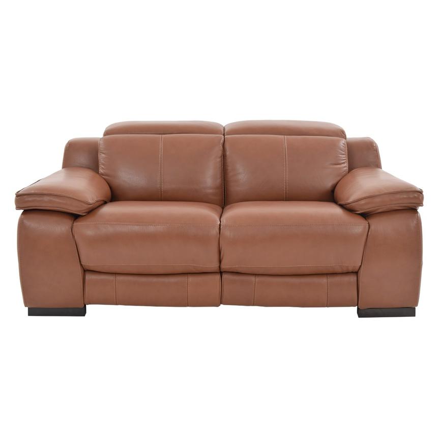 Gian Marco Tan Leather Power Reclining Loveseat  alternate image, 3 of 9 images.