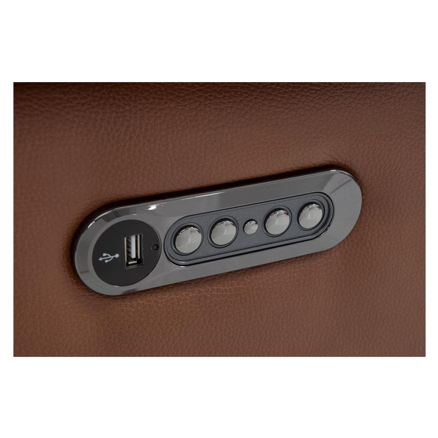 Gian Marco Tan Leather Power Reclining Loveseat  alternate image, 8 of 9 images.