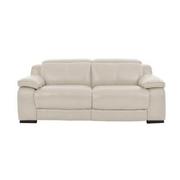 Gian Marco Light Gray Leather Power Reclining Loveseat  alternate image, 4 of 10 images.